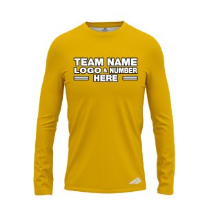 Custom Fully Sublimated Solid B8 Pattern Gold Performance Long Sleeves 12639