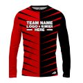 Custom Fully Sublimated Thorns Neon Pattern Red Performance Long Sleeves 12651