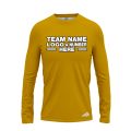 Custom Fully Sublimated Solid B9 Pattern Metallic Gold Performance Long Sleeves 12663
