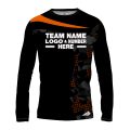 Custom Fully Sublimated Extreme Neon Pattern Orange Performance Long Sleeves 12675