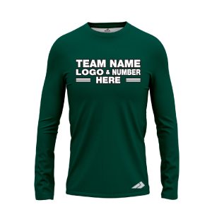 Custom Fully Sublimated Solid S20 Pattern Forest Green Performance Long Sleeves 12699