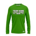 Custom Fully Sublimated Solid GG Pattern Green Performance Long Sleeves 12771