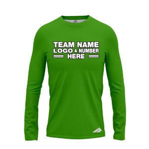 Custom Fully Sublimated Solid GG Pattern Green Performance Long Sleeves 12771