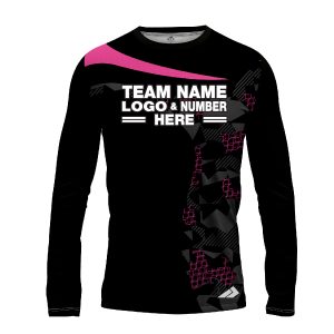 Custom Fully Sublimated Extreme Neon Pattern Pink Performance Long Sleeves 12783