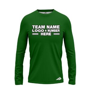 Custom Fully Sublimated Solid L4 Pattern Dark Green Performance Long Sleeves 12795