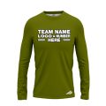Custom Fully Sublimated Solid T20 Pattern Olive Green Performance Long Sleeves 12807