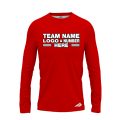 Custom Fully Sublimated Solid II Pattern Blood Red Performance Long Sleeves 12855