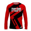 Custom Fully Sublimated Jenga Neon Pattern Red Performance Long Sleeves 12891