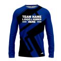 Custom Fully Sublimated Jenga Neon Pattern Blue Performance Long Sleeves 12903