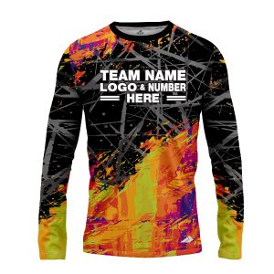 Custom Fully Sublimated Crazy Neon Pattern Multicolor Performance Long Sleeves 12927