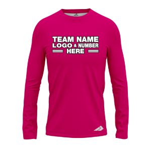 Custom Fully Sublimated Solid CC Pattern Pink Performance Long Sleeves 12963