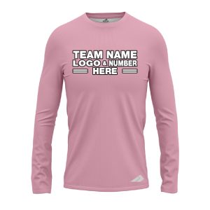 Custom Fully Sublimated Solid F19 Pattern Cameo Pink Performance Long Sleeves 12987