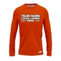 Custom Fully Sublimated Solid JJ Pattern Orange Performance Long Sleeves 13011