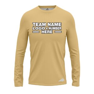 Custom Fully Sublimated Solid Z20 Pattern Peach Orange Performance Long Sleeves 13035