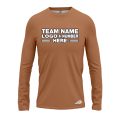 Custom Fully Sublimated Solid Z28 Pattern Brown Sugar Performance Long Sleeves 13059