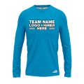 Custom Fully Sublimated Solid J28 Pattern Dark Aqua Performance Long Sleeves 13083