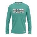 Custom Fully Sublimated Solid S36 Pattern Aqua Green Performance Long Sleeves 13119