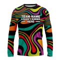 Custom Fully Sublimated Psychedelic Neon Pattern Multicolor Performance Long Sleeves