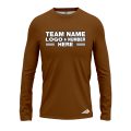 Custom Fully Sublimated Solid O27 Pattern Brown Performance Long Sleeves 13131