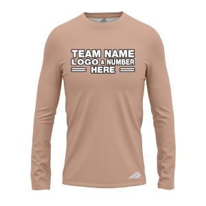 Custom Fully Sublimated Solid X12 Pattern Light Brown Performance Long Sleeves 13191