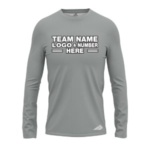 Custom Fully Sublimated Solid N6 Pattern Gray Performance Long Sleeves 13227