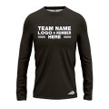 Custom Fully Sublimated Solid A14 Pattern Black Performance Long Sleeves 13239