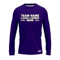 Custom Fully Sublimated Solid H8 Pattern Royal Purple Performance Long Sleeves 13287