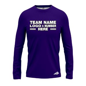 Custom Fully Sublimated Solid H8 Pattern Royal Purple Performance Long Sleeves 13287