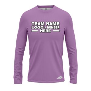 Custom Fully Sublimated Solid G12 Pattern Light Purple Performance Long Sleeves