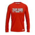 Custom Fully Sublimated Solid A4 Pattern Vermillion Performance Long Sleeves 13323