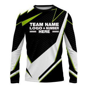 Custom Fully Sublimated Abstract Pattern Black Performance Long Sleeves 13387