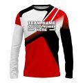 Custom Fully Sublimated Power Ranger Pattern Red Performance Long Sleeves 13447