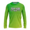 Custom Fully Sublimated Retro Style Two Neon Pattern Blues Performance Long Sleeves 13411