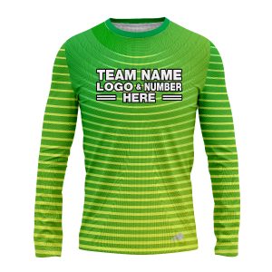 Custom Fully Sublimated Retro Style Two Neon Pattern Blues Performance Long Sleeves 13411
