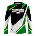 Custom Fully Sublimated Abstract Pattern Green Performance Long Sleeves 13423