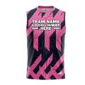 Custom Fully Sublimated Check Pattern Pink Blue Performance Sleeveless 13603