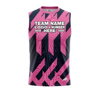 Custom Fully Sublimated Check Pattern Pink Blue Performance Sleeveless 13603