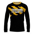 Custom Fully Sublimated Claws Pattern Black Yellow Performance Long Sleeves 13635