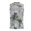 Custom Fully Sublimated Brushes Pattern Blue White Performance Sleeveless 13651