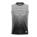 Custom Fully Sublimated Bold  Pattern Black Gray Performance Sleeveless 13787