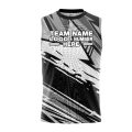 Custom Fully Sublimated Energetic Pattern Black Gray White Performance Sleeveless 13803
