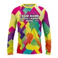 Custom Fully Sublimated Colorful Neon Pattern Multicolor Performance Long Sleeves 13823