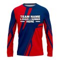 Custom Fully Sublimated Break Point Pattern Blue Red Performance Long Sleeves 13811