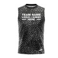 Custom Fully Sublimated Monochrome Maze Pattern Black Performance Sleeveless 13891