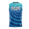 Custom Fully Sublimated Spiral Pattern Blues Performance Sleeveless 13899