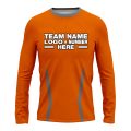 Custom Fully Sublimated Basic Pattern Orange Performance Long Sleeves 13935