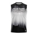 Custom Fully Sublimated Brushed Tie Dye Pattern Black White Performance Sleeveless 14007