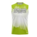 Custom Fully Sublimated Brushed Tie Dye Pattern Green White Performance Sleeveless 14019