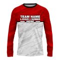 Custom Fully Sublimated PowerPace Pattern Red White Performance Long Sleeves 14043
