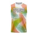 Custom Fully Sublimated Blurred Blobs Tie Dye Pattern Orange Green Performance Sleeveless 14075